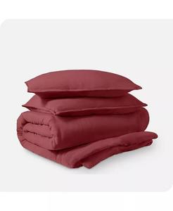 Ультрамягкий комплект пододеяльников и накидок, выстиранный песком Bare Home, розовый