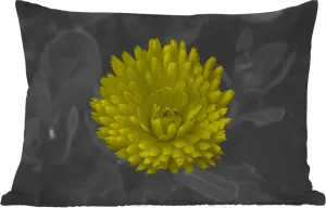 Подушка для улицы - Цветы - Акварель - Одуванчик - 60 x 40 см - Устойчива к погодным условиям - Подушка для отдыха - Декоративная подушка - Подушка для дома MuchoWow