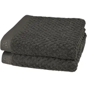 Полотенца Harmony 100% хлопок, структура с высоким и низким ворсом, множество цветов Ross, графит