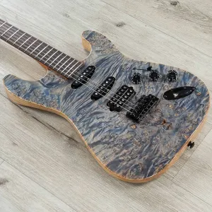 Гитара Suhr Custom Classic S HSS, гриф из палисандра, крышка из кленового капа, натуральный синий деним