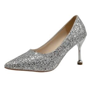 CPXO Женские туфли на высоком каблуке, золото, серебро