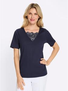 Sieh an! Футболка 2-в-1 темно-синего цвета