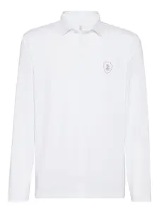 Рубашка поло с длинными рукавами Brunello Cucinelli, белый