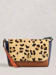 Сумка кросс-боди Tilly из кожи с леопардовым принтом White Stuff, Tan/Multi