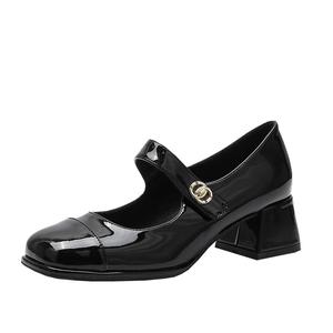 CAOT Туфли Мэри Джейн женские, черные/бордовые/абрикосовые/черно-белые