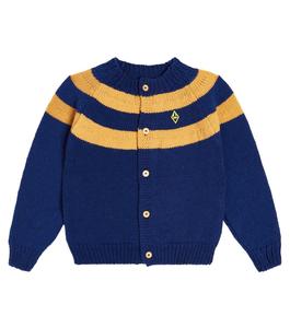 Шерстяной кардиган в полоску Toucan The Animals Observatory, синий