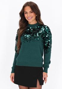 Джемпер faina Jumper, Emerald/Dark Green
