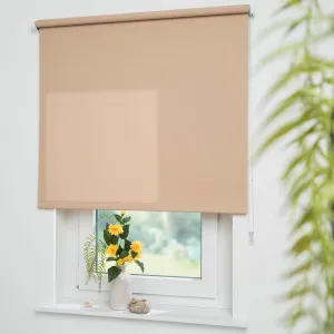 Жалюзи-ролло Uni для бокового управления, защита от света, монтаж с высверливанием или без него, можно установить зажимом с отдельным держателем зажима Liedeco, песочный