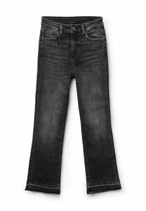 Расклешенные джинсы CROPPED Calzedonia, серый деним