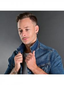 Adeliás Женские серьги - серьги-кольца на шарнирах из нержавеющей стали серебристого цвета