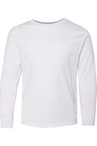 Футболка с длинным рукавом из тонкого джерси LAT Youth, белый