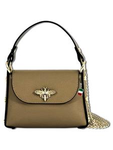 Наплечная сумка Florence, цвет umhängetasche leder graugrün, dunkeltaupe ca. 19cm