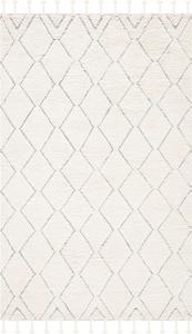 Ковер SAFAVIEH, 69 x 153 см, Casablanca Collection, Ivory, ручной работы марокканский с кистями, шерстяной, идеально для помещений с высокой проходимостью: прихожая, гостиная, спальня (CSB455A)