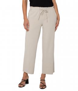 Брюки Liverpool Los Angeles Mid-Rise Pull-On Tie Waist Wide Leg Ankle Pant 26", Dusty Tan