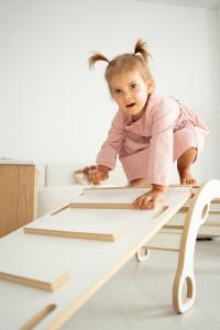 МАЛЕНЬКАЯ качалка Монтессори с ручками + МАЛЕНЬКАЯ ЛЕСТНИЦА-горка tupti.wood