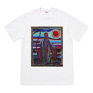 Футболка ss19 reaper tee printing short sleeve white Supreme, белый