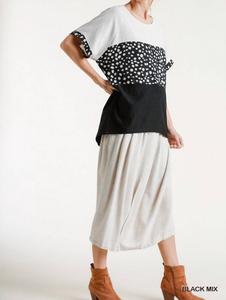 Далматин топ с цветными блоками в черно-белом цвете Umgee