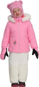 Лыжная куртка Obermeyer Kaizen для девочек с искусственным мехом, утепленная и водонепроницаемая, с системой Kids I-Grow, Pink Ballet