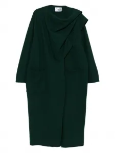 Пальто с драпировкой Niu, зеленый