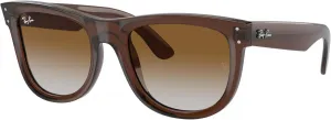 Женские солнцезащитные очки Ray-Ban RBR0502 Wayfarer Reverse Square, Transparent Brown/Clear Gradient Brown