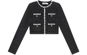 Короткое пальто женское классическое черное Self-portrait