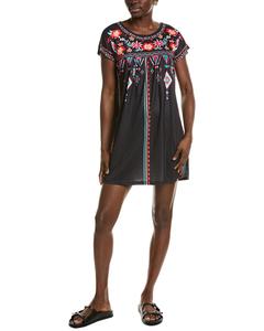 Айпонелли Плиссированное платье-футболка IPPONELLI, черный