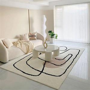 Saint Valentine Ковер 100х160 см для гостиной в стиле wabi-sabi, светлый люкс, велюровый