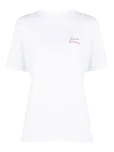 Хлопковая футболка с вышивкой Giada Benincasa, белый