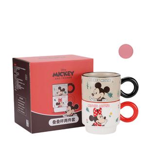 Кружка Disney, Mickey Mouse Minnie Mouse Coffee Cup Set Of 2+Coaster Set Of 2