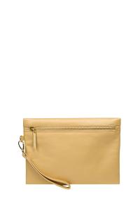 Кожаный клатч с меловым шрифтом Pure Luxuries London, желтый