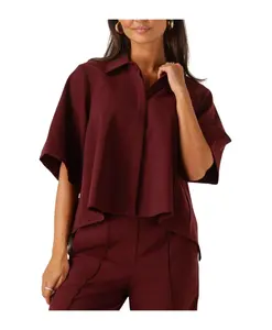 Блузка «Алиджа» цвета бордо для осени Est'Seven, красный