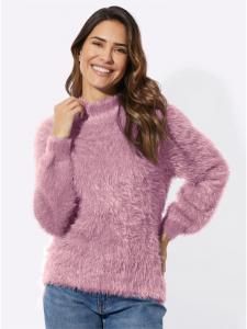 Sieh an! Свитер с воротником-стойкой сиреневого цвета