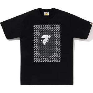 Футболка Bape Sta Houndstooth Ape Head A BATHING APE, черный