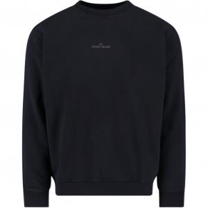Свитшот с принтом логотипа STONE ISLAND, черный
