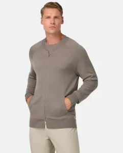 Бомбер из мериносовой шерсти Boggi Milano, серо-коричневый