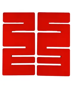 Геометрические серьги-гвоздики Swanky Designs, red