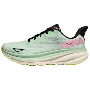 HOKA ONE ONE Кроссовки Clifton 9 с низким верхом, противоскользящие, износостойкие, женские, зеленые