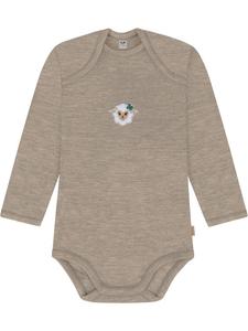 Normani Outdoor Sports Детский боди с длинными рукавами из мериносовой шерсти, цвет Окленд, бежевый