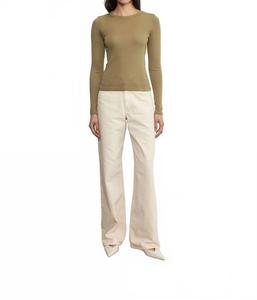 Enza Costa Свободные джинсы прямого кроя бежевого цвета