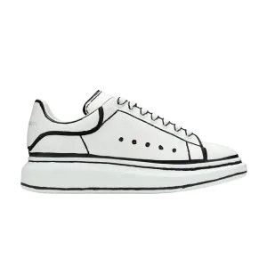 Кроссовки Alexander McQueen Alexander McQueen Oversized Sneaker 'White Black', белый