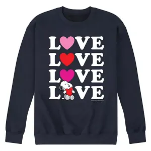 Мужская флисовая толстовка с принтом «Peanuts Snoopy Love» Licensed Character, синий