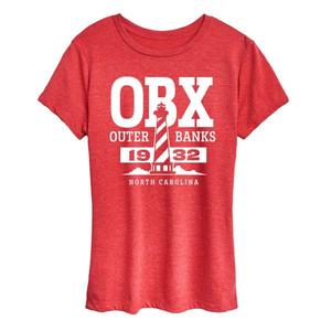 Женская футболка с изображением маяка Outer Banks Unbranded, красный