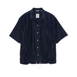 Рубашка nanamica Open Collar Short-Sleeve Shirt, Navy