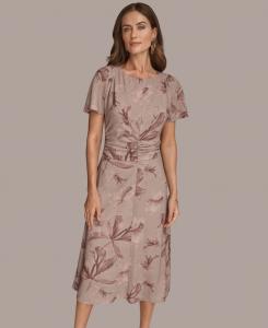 Женское платье с принтом и сборками Donna Karan New York, Nolita Multi