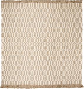 Ковер SAFAVIEH, 214 x 214 см, Natural Fiber Collection - Natural & Ivory, ручной работы в стиле бохо фермерский дом с бахромой из джута, идеален для помещений с высокой проходимостью в гостиной, спальне (NF184A)