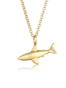 Elli Колье из серебра 925 пробы с изображением рыбок в золоте