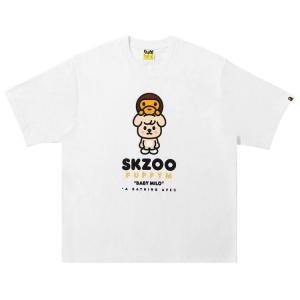 Футболка BAPE x Stray Kids PuppyM Baby Milo, белый