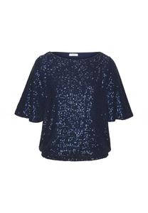 Блуза LASCANA PAILLETTEN, Dunkelblau/Dark Blue