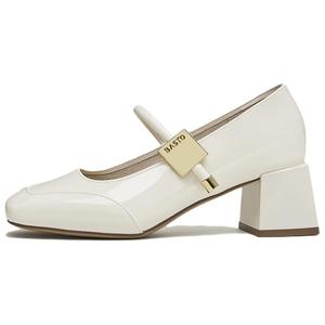 Туфли Мэри Джейн на массивном каблуке для женщин BASTO, Apricot