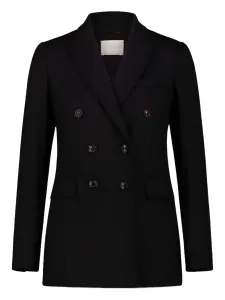 Двубортное пальто с клапанами на карманах Circolo 1901, черный